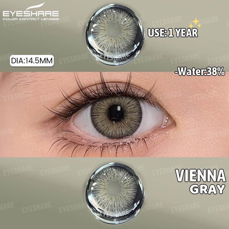 Eyeshare 1 Pair 1 Pair Color Contact Lenses for Eyes Cosmetics Gray Contact Lenses Brown High Quality Natural Contact Lenses