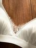 French Satin Lace Triangle Cup Push-Up Bra for Small Breasts - Women's Anti-Sagging Lingerie with Side Support.