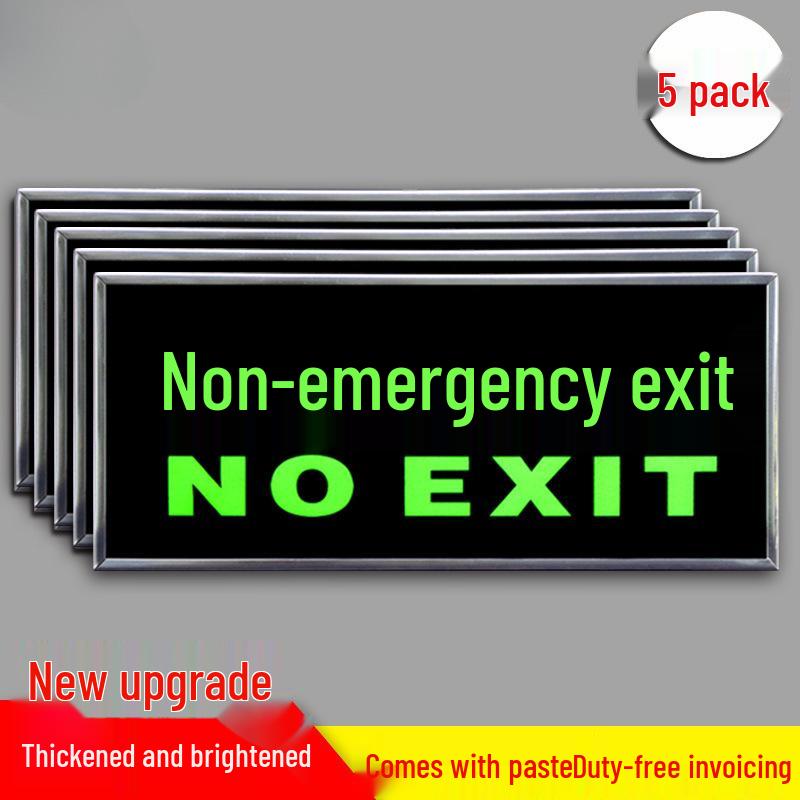 Glow-in-the-Dark Fire Exit Safety Sticker - No Electricity Needed for Stairwell Evacuation
