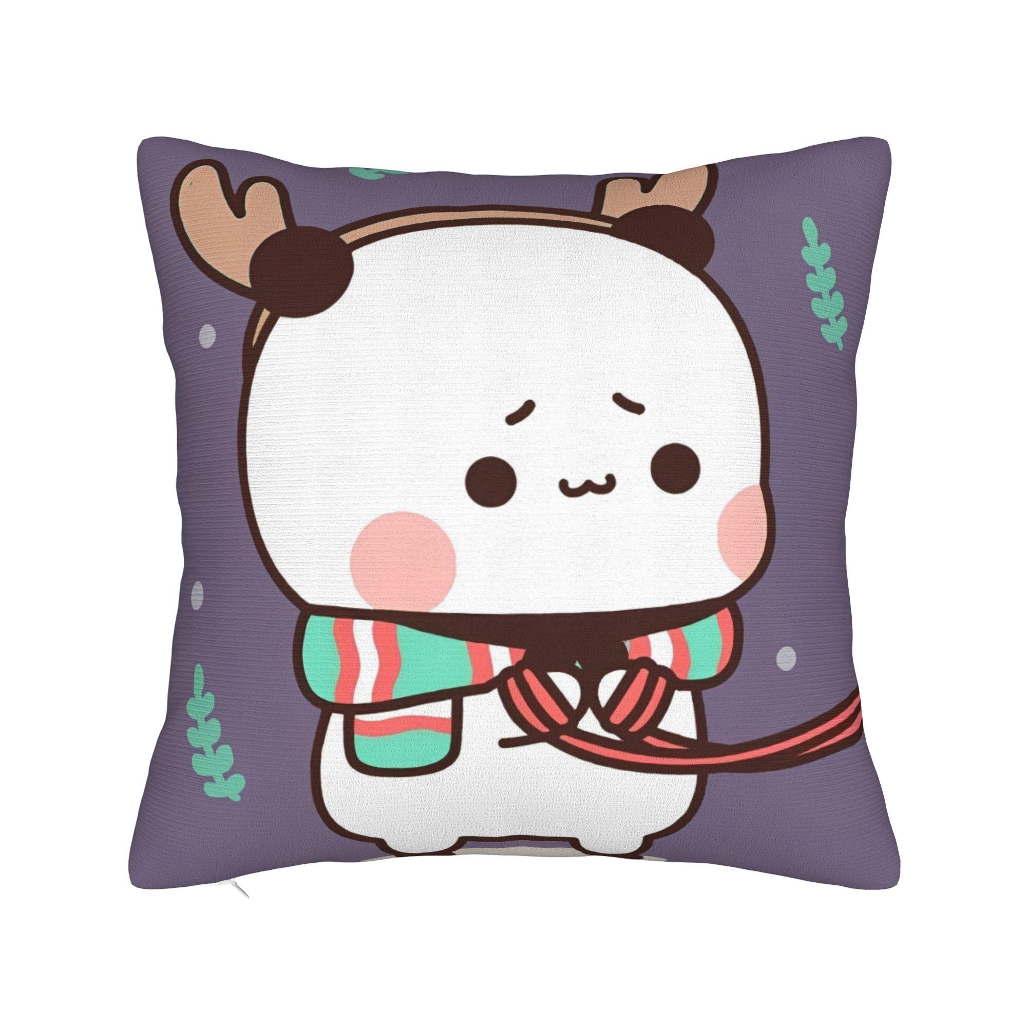 Bubu Dudu Xmas Merry Christmas Pillowcase Printing Polyester Cushion Cover Decorations  Pillow Case Cover Bed Square 40X40cm 30x30cm 12x12in