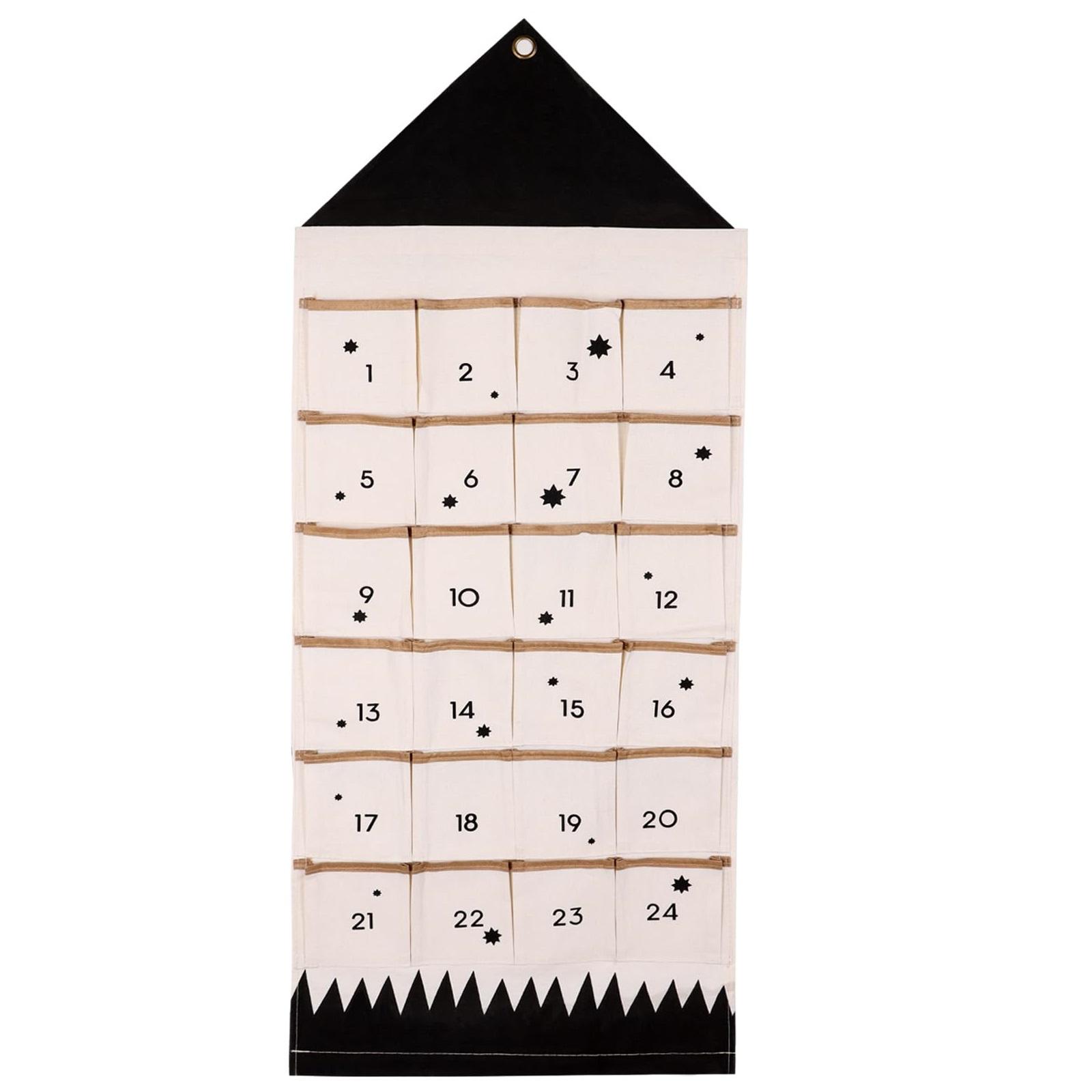

Wall Hanging Decor Xmas 2025 Christmas Advent Calendar with 24 Pockets Reusable Countdown Calendar Home Christmas DIY Decoration One Size