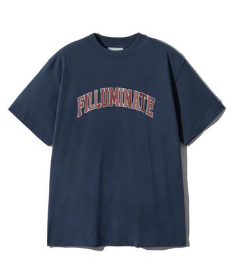 FILLUMINATE Two-Tone Arch Logo T-Shirt - Navy