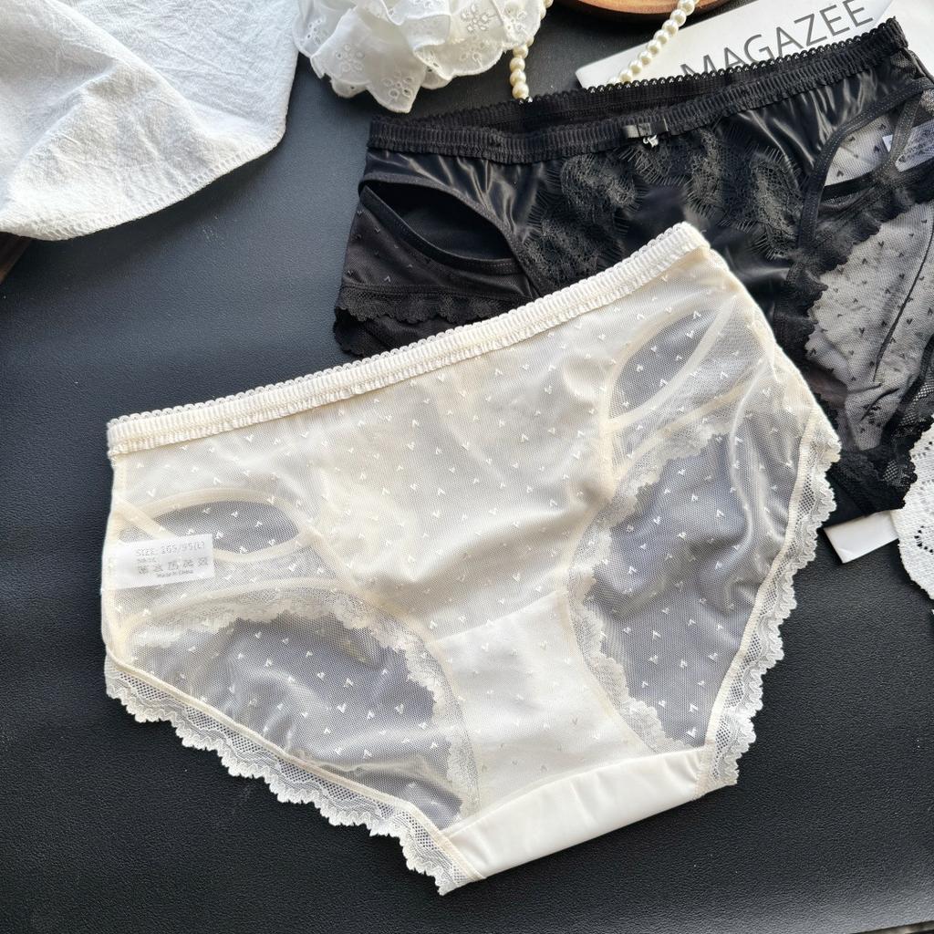 Lady Summer Pure Desire SEXY LACE Hollow Eyelash Model Ice Silk Mesh Gauze Briefs