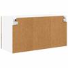 Porto Wall Mounted Glass Cabinet Reclaimed Wood Look 80 X 31 X 40 Cm Engineered Wood