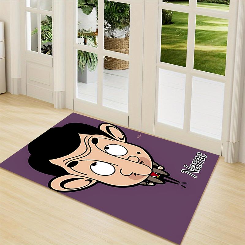Custom Name Mr. Bean's Adventure Carpet Rug Customizable Soft Washable Anti-Slip Home Living Room Sofa Mats Personalized Rug. 0909292