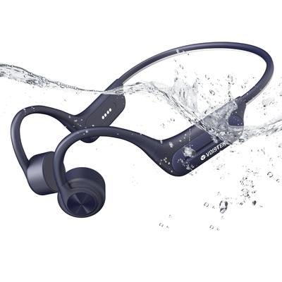 Voistek Kostní vedení Plně vodotěsná Bluetooth Plavání Kompatibilní s čepicemi a 32GB interní 8 hodin nepřetržitého bezdrátového přehrávání Sluchátka s mikrofonem