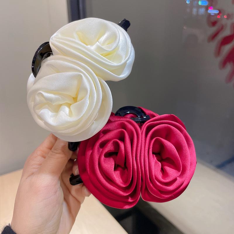 Elegant And Versatile Rose Flower Hair Clip  Headdress For Women