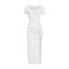 Womens Fashion Casual Maxi Dress Short Sleeve Elegant Irregular Party Dress