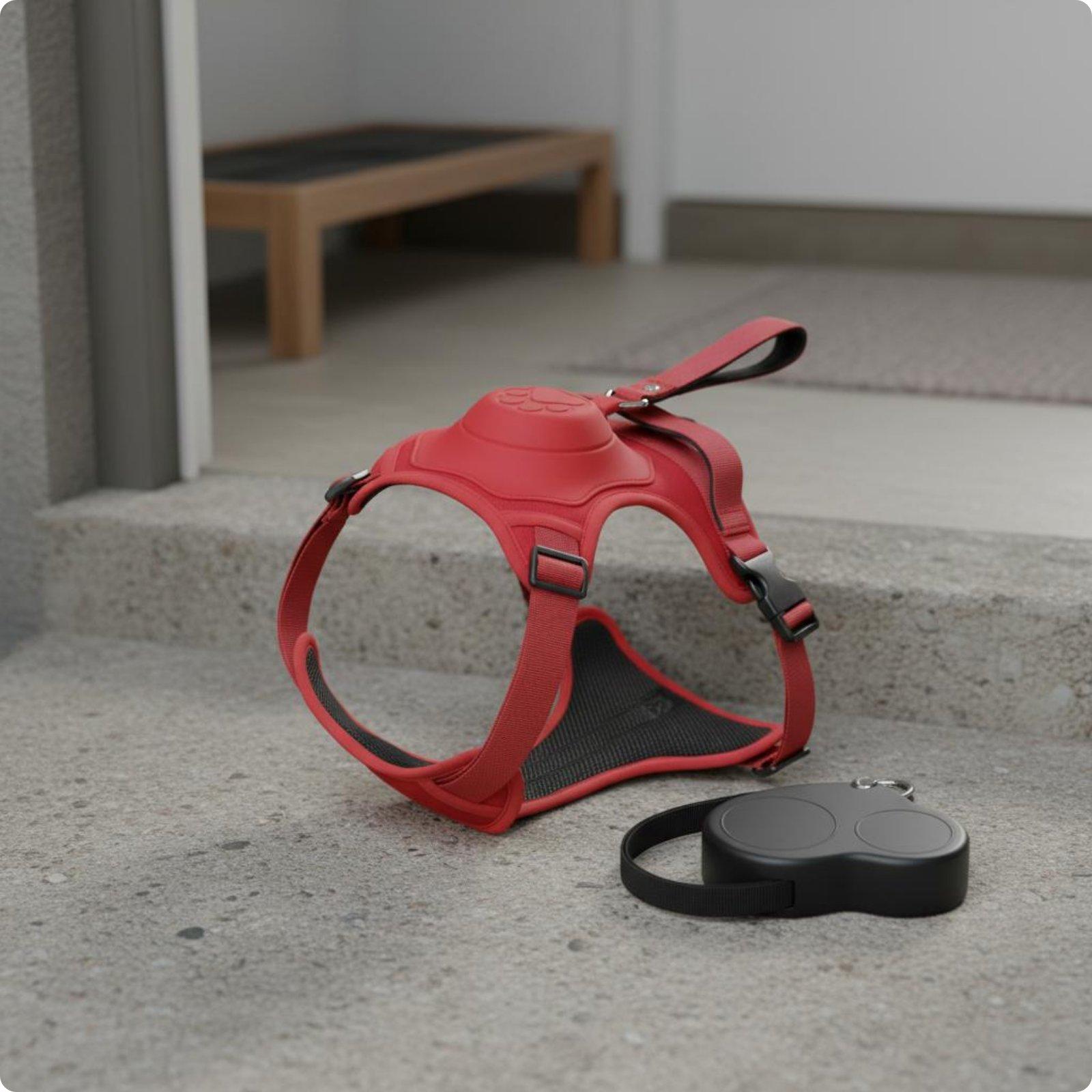 Retractable Dog Leash Harness 2-in-1 Dog