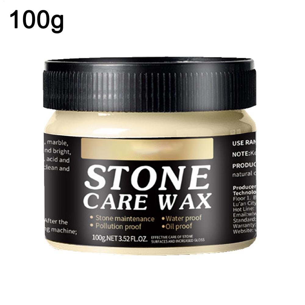 100G Marble Granite Stone Care Paste Stain Remover Shine Restorer Maintenance Wax For Quartz Tile Furniture Household Surface