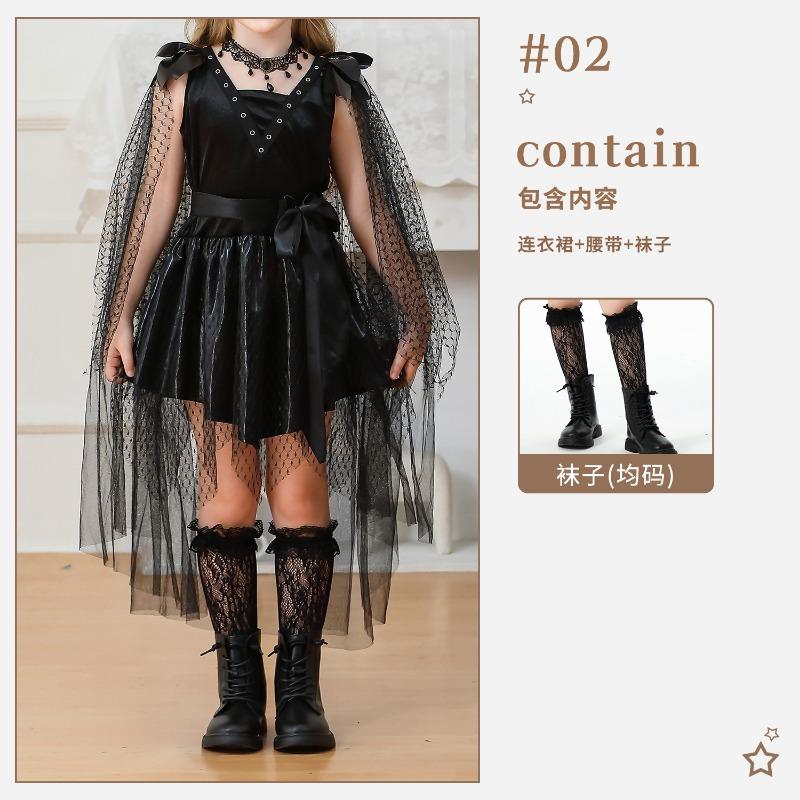Halloween Children's Costume Witch Dress Stage Dress Up Children's Devil Vampire Witch Dress