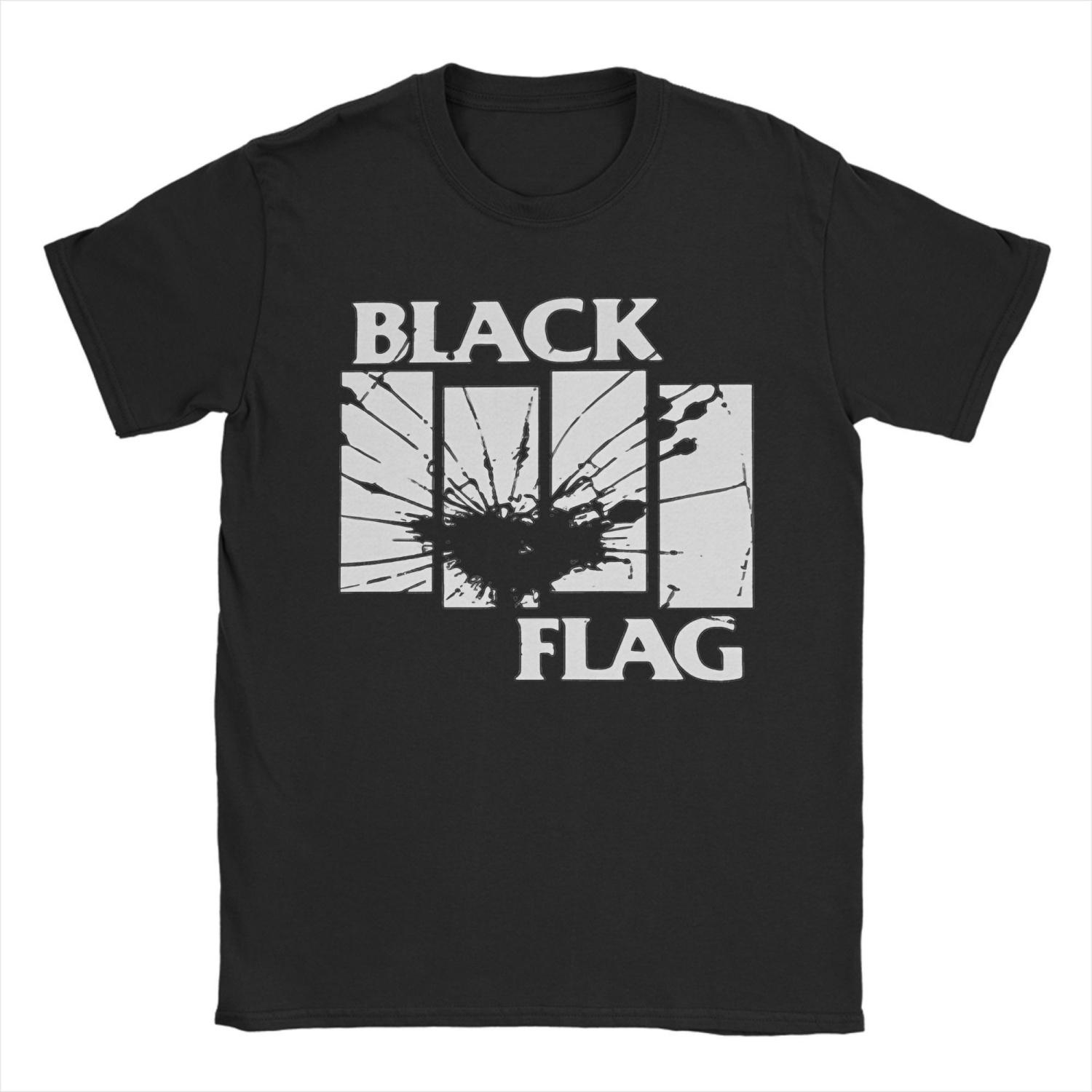 

Harajuku Square Cracked T Shirt Unisex Cotton Short Sleeve Punk Rock Band Black Flag Round Neck Summer Clothes XXXXXL