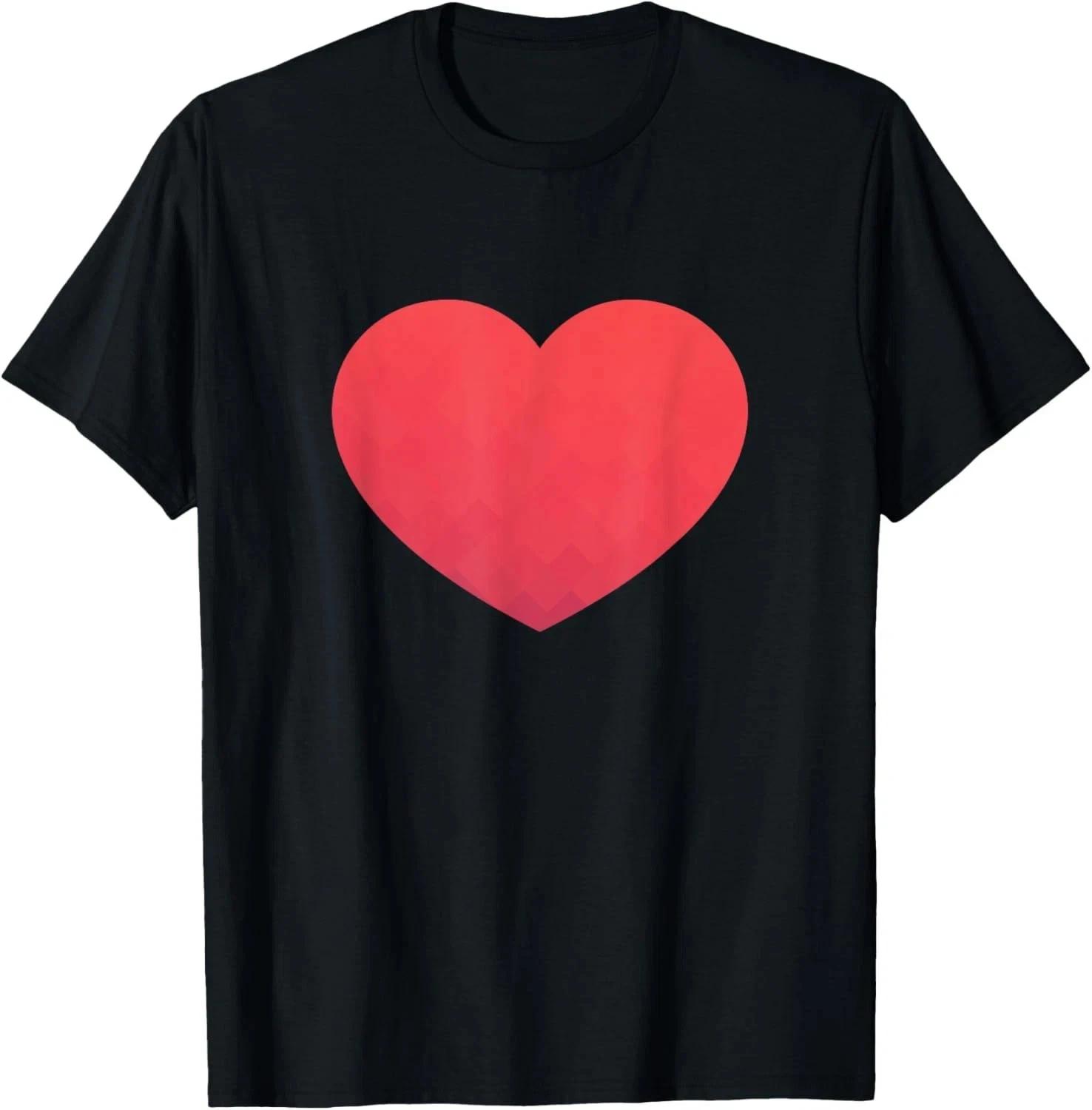 Heart Valentines Day Shirt - Graphic Novelty Love Heart T-Shirt L