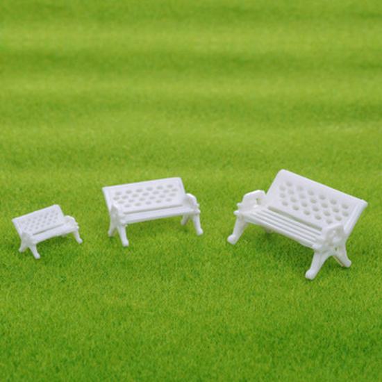 Mini Park Recliner Chair and Sand Table Stool for Micro Landscape and Potted Ornament Simulation