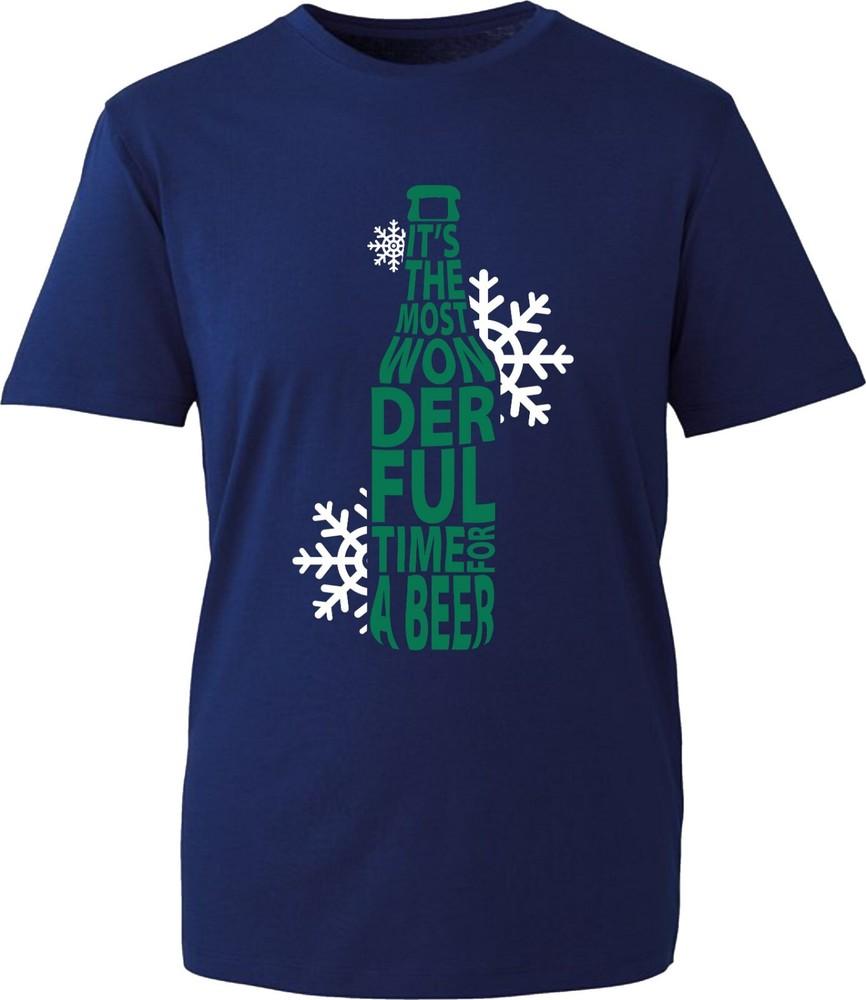 Its The Most Wonderful Time For A Beer TShirt Christmas Beer Drinking Xmas Top S