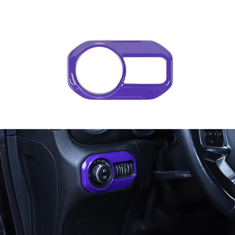Car Headlight Switch Trim Button Decor Cover Stickers Styling Interior Accessories For Jeep Wrangler JL 2018+ Gladiator JT