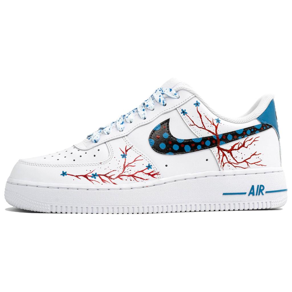 Nike Air Force 1 Kaleidoscope, First, Shopping Bag Leather Abrasion Resistant Low top Skateboard Shoes Unisex CW2288-111(Team113-S-BOX)