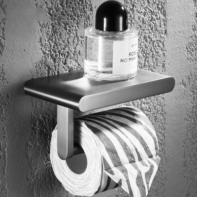 Gray Brass Bathroom Paper Towel Holder Wall Mounted Roll Holder Home Toilet Paper Holder Cell Phone Holder Bathroom Accessories