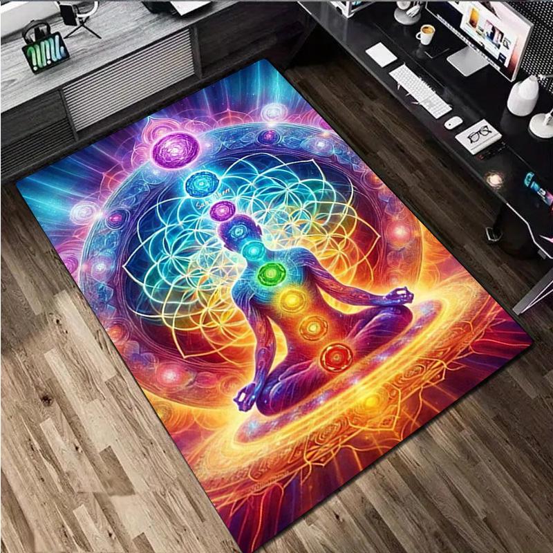 Chakras Rug - Home Carpet Office Decorative Carpet For Living Room Bedroom Door Mat Floor Rug Computer Chair Area Rug