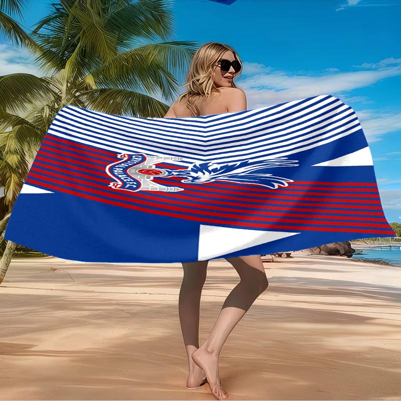 Crystal Eagles Crest Beach Towel Microfiber Beach Towel, Lightweight and Quick-Dry, for Summer Travel, Swimming Pool Fan Birthday Gift