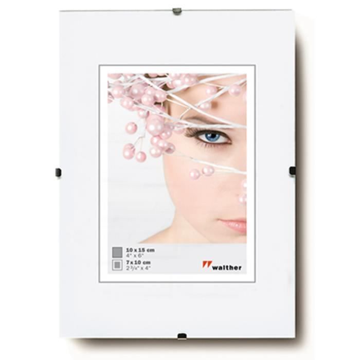 Cadre en verre antireflet - 10x15 cm - Transparent - Suspension œillet - Décoration murale