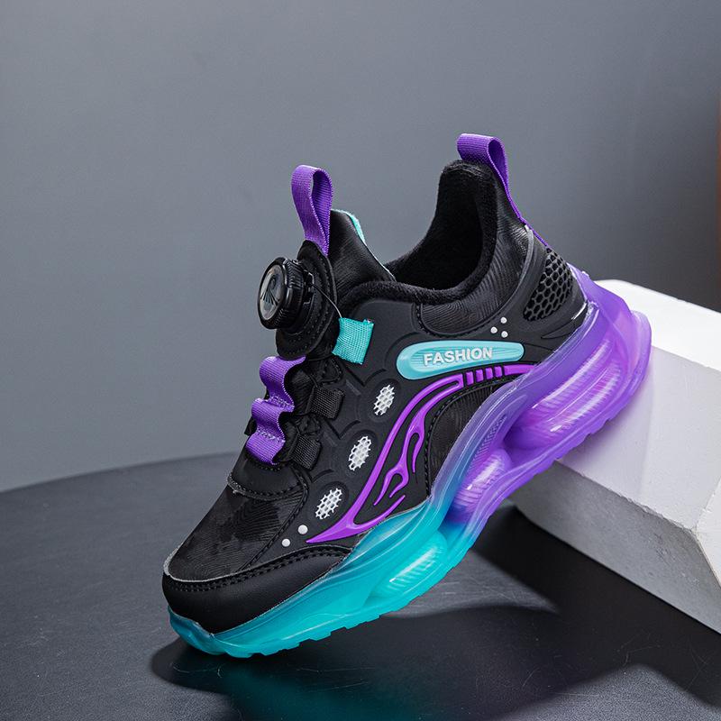 Zapatillas de Correr y Deportivas Impermeables de Cuero para Niños Otoño/Invierno 2025 con Suela Blanda