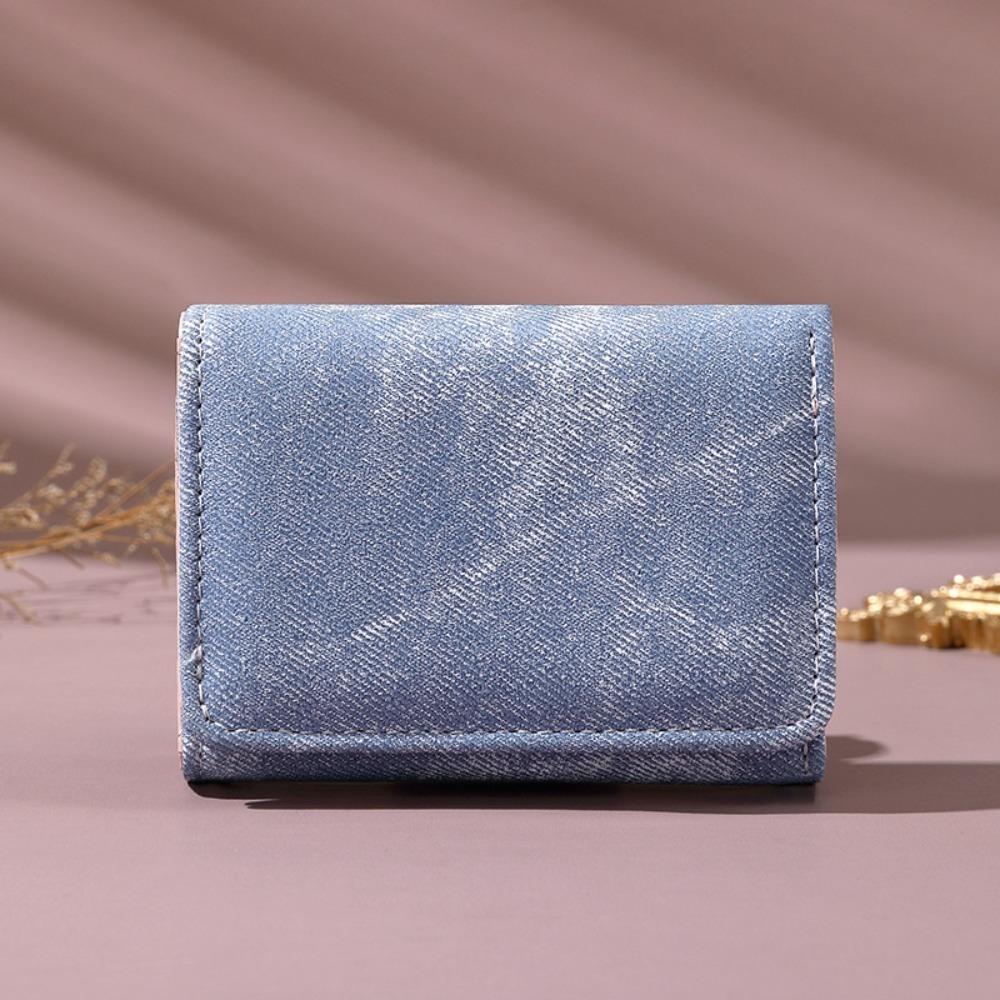 

Large Capacity Women s Wallet Tri-Fold Design Coin Purse Fashionable Card Holder Men синій