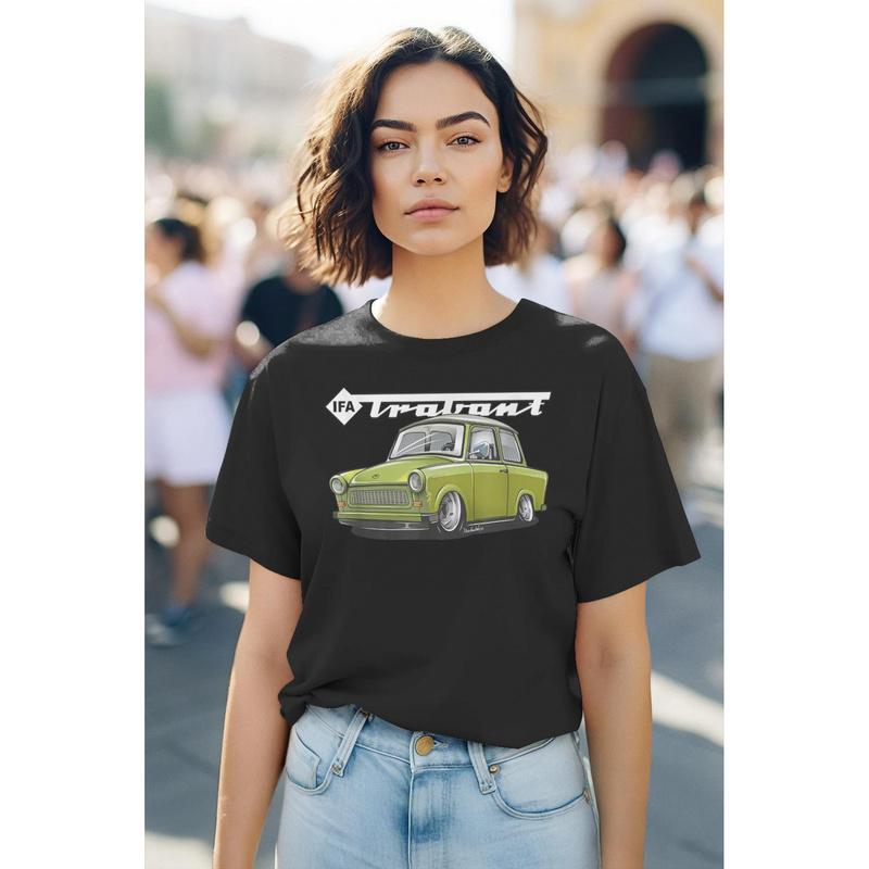Unisex T-Shirt Featuring IFA Trabant In Panama Green, Perfect Gift For