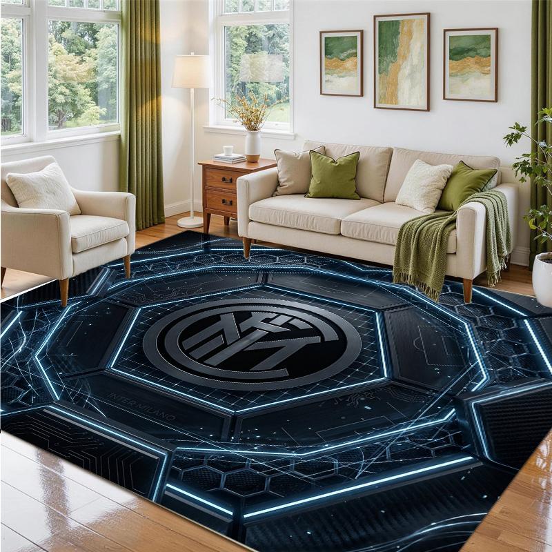 Borussia Dortmund Design Crystal Velvet Rug Soft Decorative Mat for Bedroom Entrance