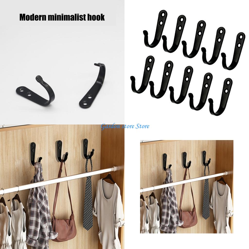 B0KB Carbon Steel Coat Hook Wall Mounted Towel Hanger Robe Hook with Screws