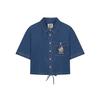 Teenie Weenie Bear Smiley Collaboration Cropped Lapel Shirt
