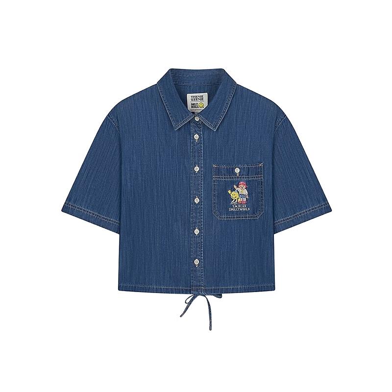 Teenie Weenie Bear Smiley Collaboration Cropped Lapel Shirt