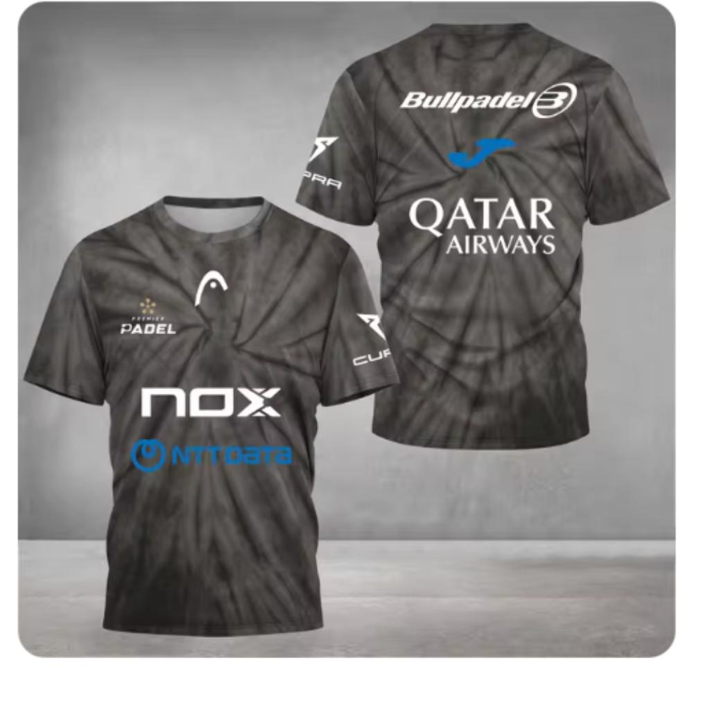 Sommer Unisex Sport Kurzarm T-Shirt Stilvolle Herren Padel Tennis T-Shirts Top Übergröße Locker Schnelltrocknend Rundhals T-Shirt