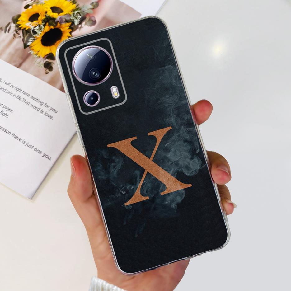 For Xiaomi 13 Lite Case Civi2 New Letters Cover Clear Silicone Phone Case For Xiaomi Civi 2 Mi 13 Lite Soft Fundas 6.55'' Bumper