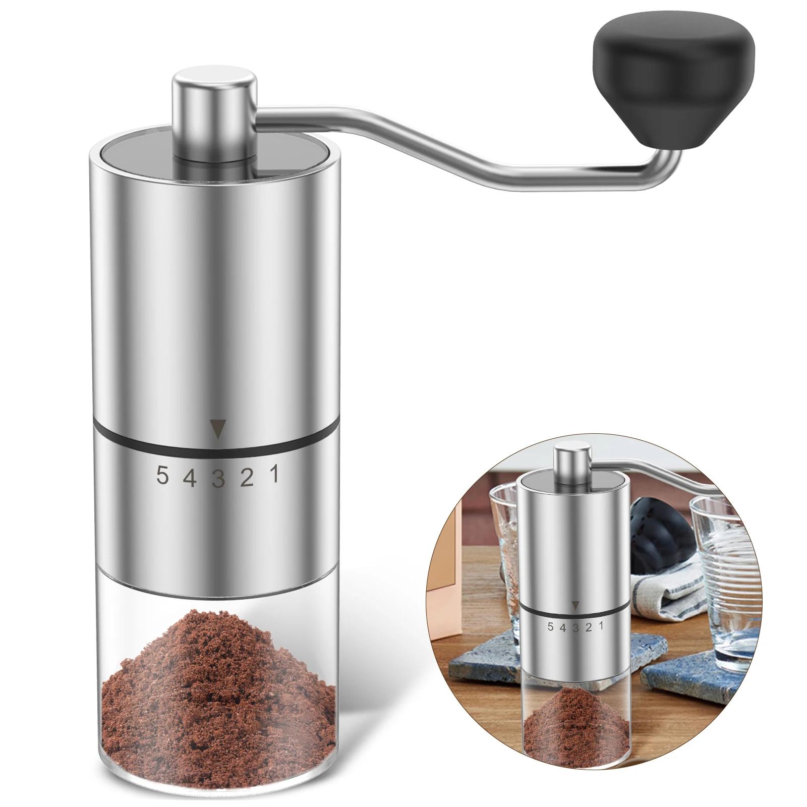 

Manual Coffee Grinder Stainless Steel Burr Grinding Core Hand Herb Coffee Bean Burr Grinder Coffee Accessory Mini Coffee Grinder none серебряный