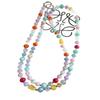 Colorful Irregular Beaded Phone Lanyard With Pvc Chain For Casual Use