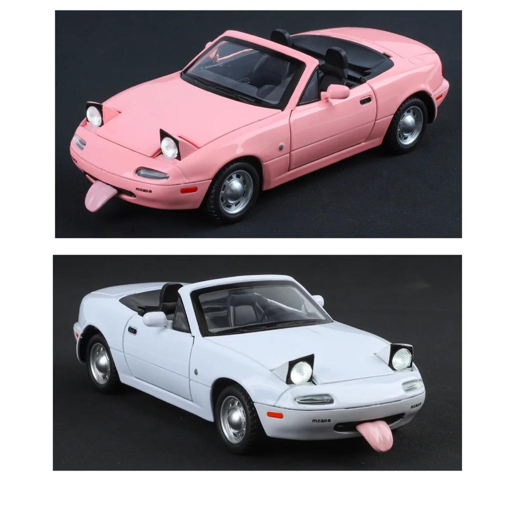 1/24 Mazda MX5 Legierung Automodell Sound und Licht Pull Back Kinderspielzeug Sammlerstücke Geburtstagsgeschenk