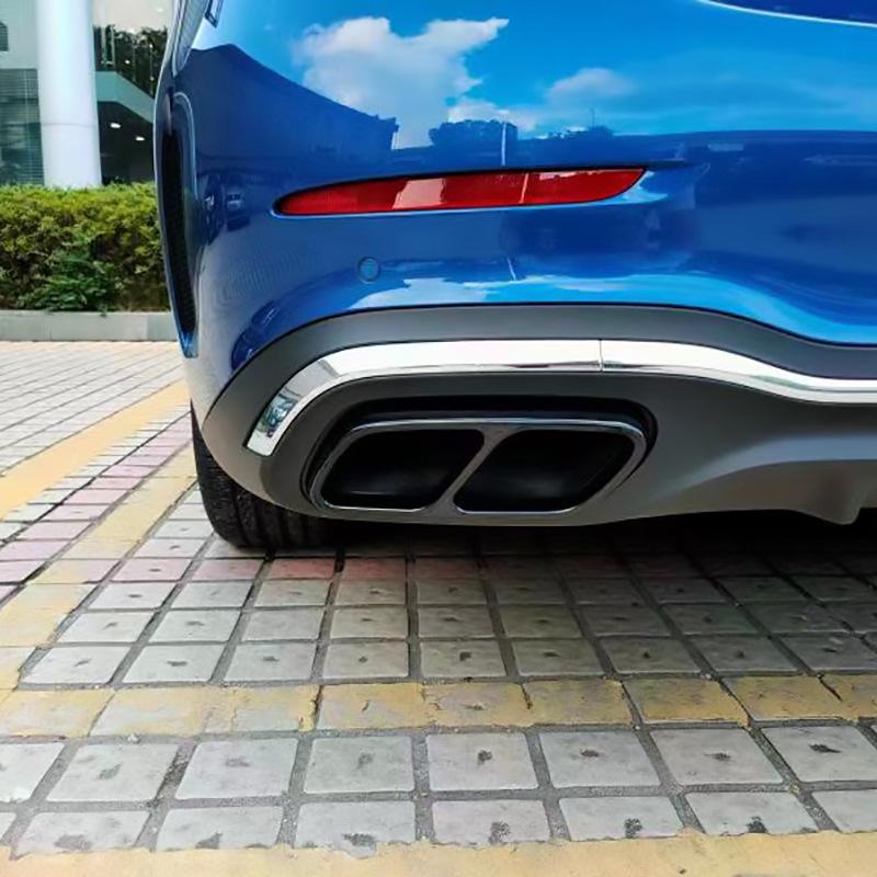 Stainless Steel Black Exhaust Tailpipe Frame for Mercedes-Benz W206 C-Class