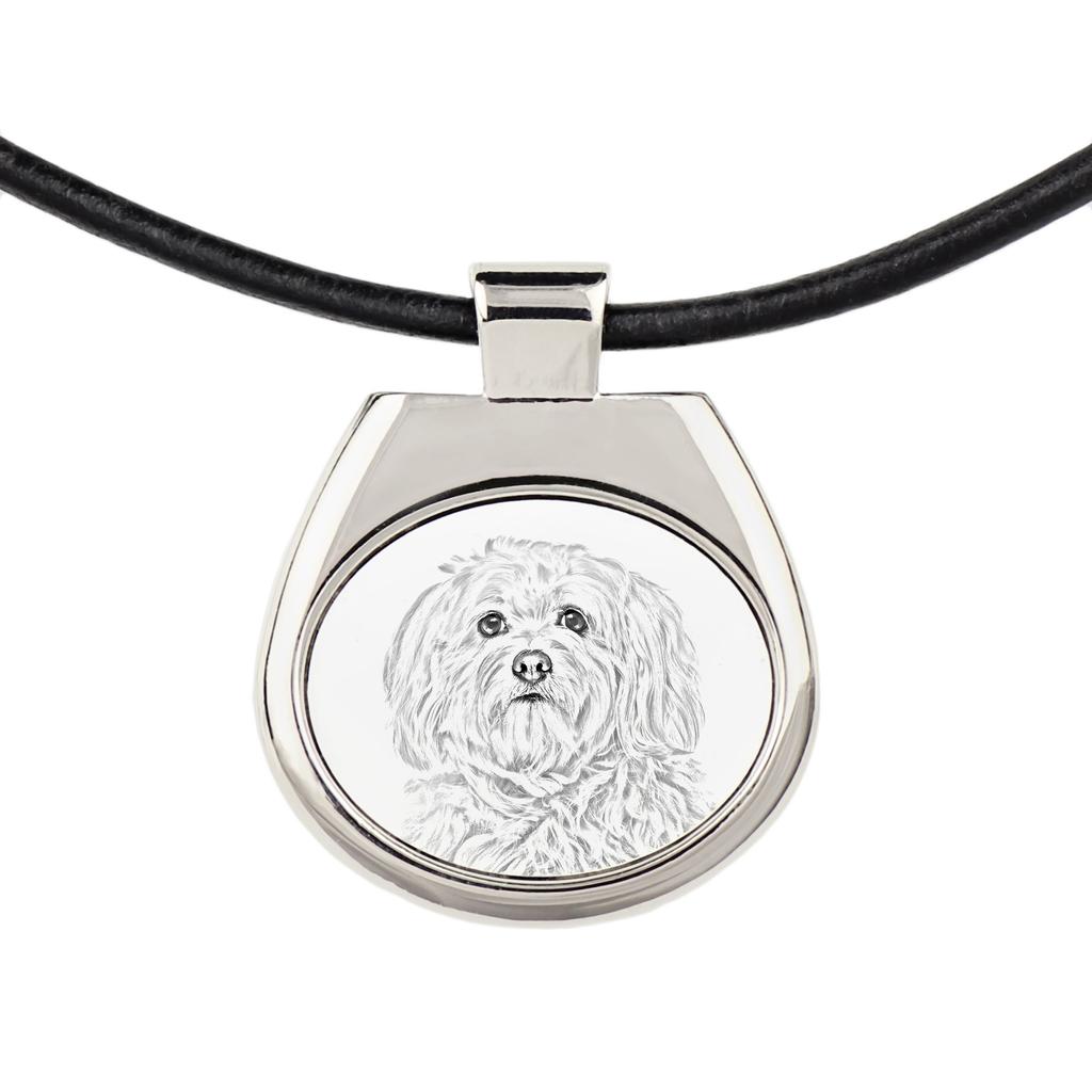 Havanese, Havanese Cuban Bichon, Bichón Havanés – Dog necklace, personalized pendant with a photo | Art-Dog