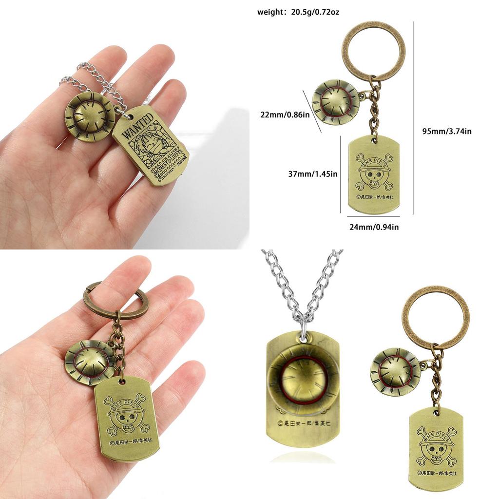 Japanese Anime One Piece Pirate King Gol D. Roger Pendant Necklace Cartoon Style