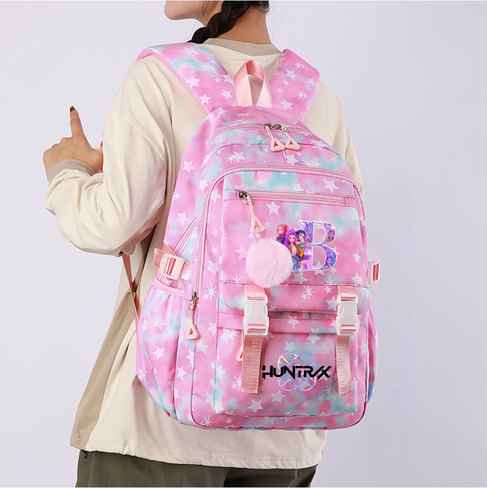26 English Letters Printed Backpack Large Capacity Bookbag Student Boy Girl Schoolbag Outdoor Large Capacity Waterproof Laptop Travel Bag