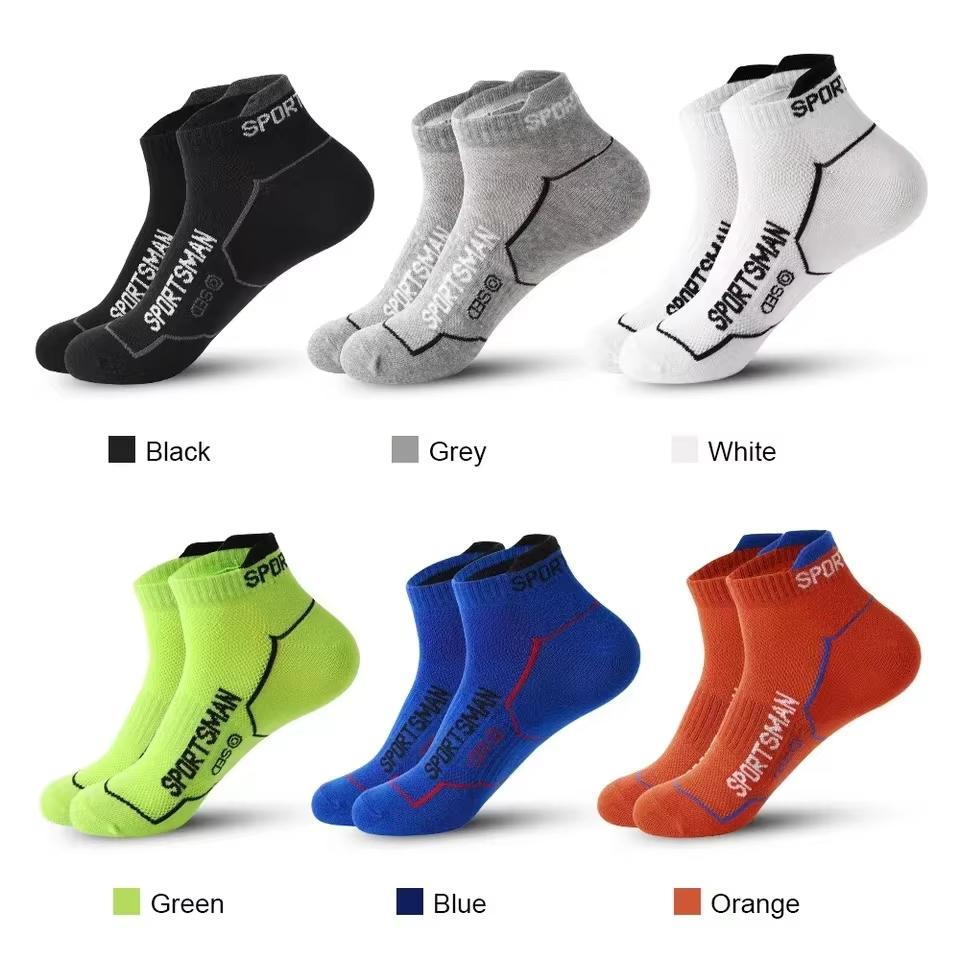 6-10 Pairs High Quality Socks Men's Summer Man Short Socks Breathable Ankle Socks Cotton Sports Socks Black Thin Cut Run Men