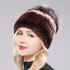 Fluffy Winter Real Fur Hat Natural Rex Rabbit Fur Warm Cap Ladies Knitted 100% Geunine Fur Hats