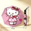 Hello Kitty 8 Ribs 3Fold Black Glue Uv Protection Umbrella Sun Protection Rainproof Compact Folding Umbrella For Travel Daily Use C923590