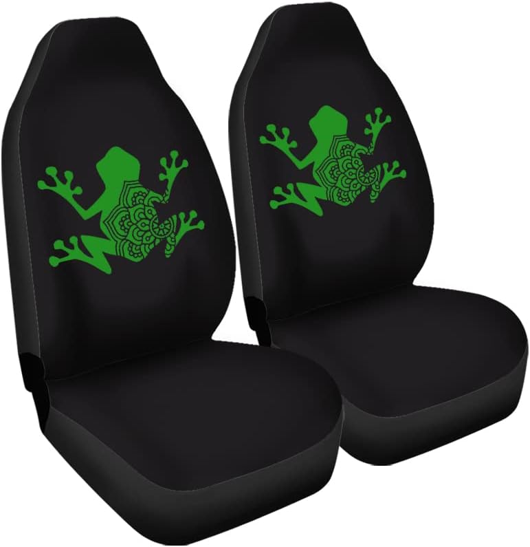 Cartoon Frog Car Seat Covers Universal 2 Pcs Auto Front Seat Cover Fit Most Cars Suv Sedan Trucks Four Seasons Seat Covers