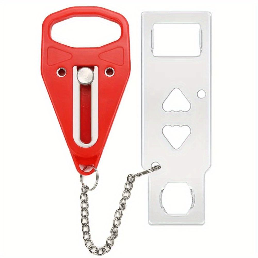 Battery-Free Portable Door Lock Double Hole Security Door Lock Universal Lock Hotel Security