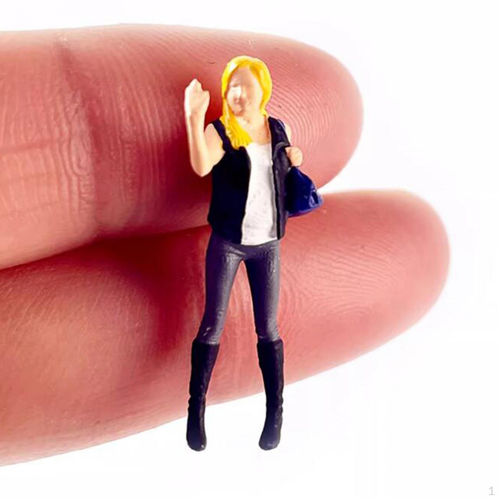 

1/64 Фигурка Модель Миниатюра Сцена Коллекции Поезд Железная дорога Макет Украшения Диорама Декорации Рука Women