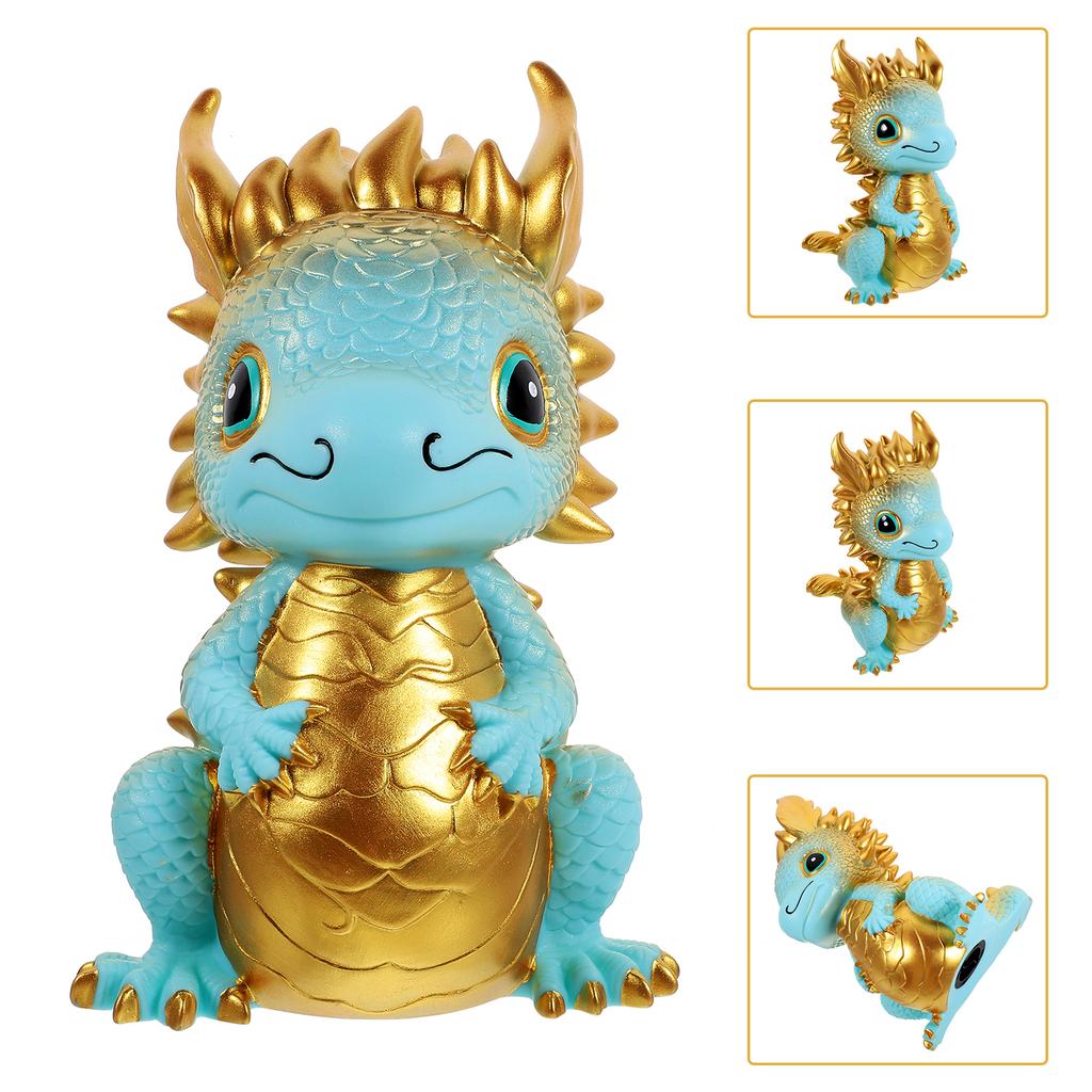 Dragon Piggy Bank Statue Little Girl for Kids Girls Children Coin Saving Jar Baby New Year Money Banks