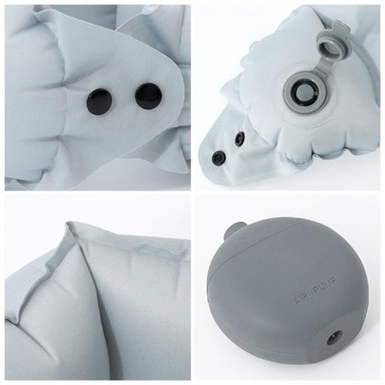 Inflatable U-Shape Neck Pillow Portable Press To Inflate Ergonomic Head Neck Support Ultralight Car Airplane Train Outdoor Travel Cervical Cushion