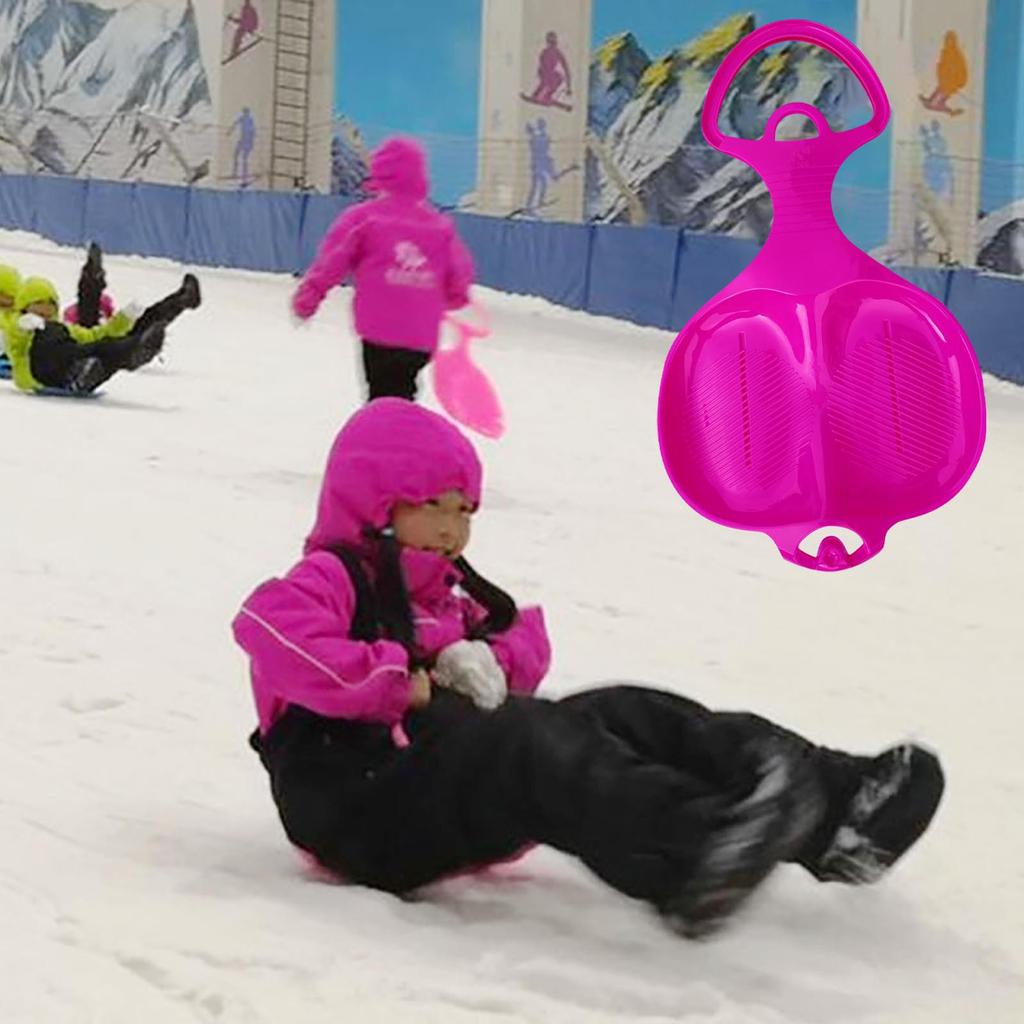 Snow Sled Board With Handle Kids Heavy Duty Snow Sledge Protable Outdoor Winter Skiing Boards Snow Unisex And Also Sutiable